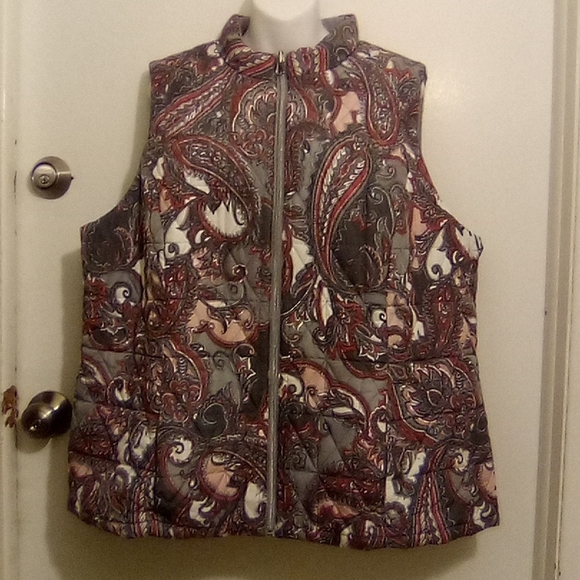 Ruby Rd. Jackets & Blazers - Quilted and Lined Paisley Puffer  Vest Ruby Road